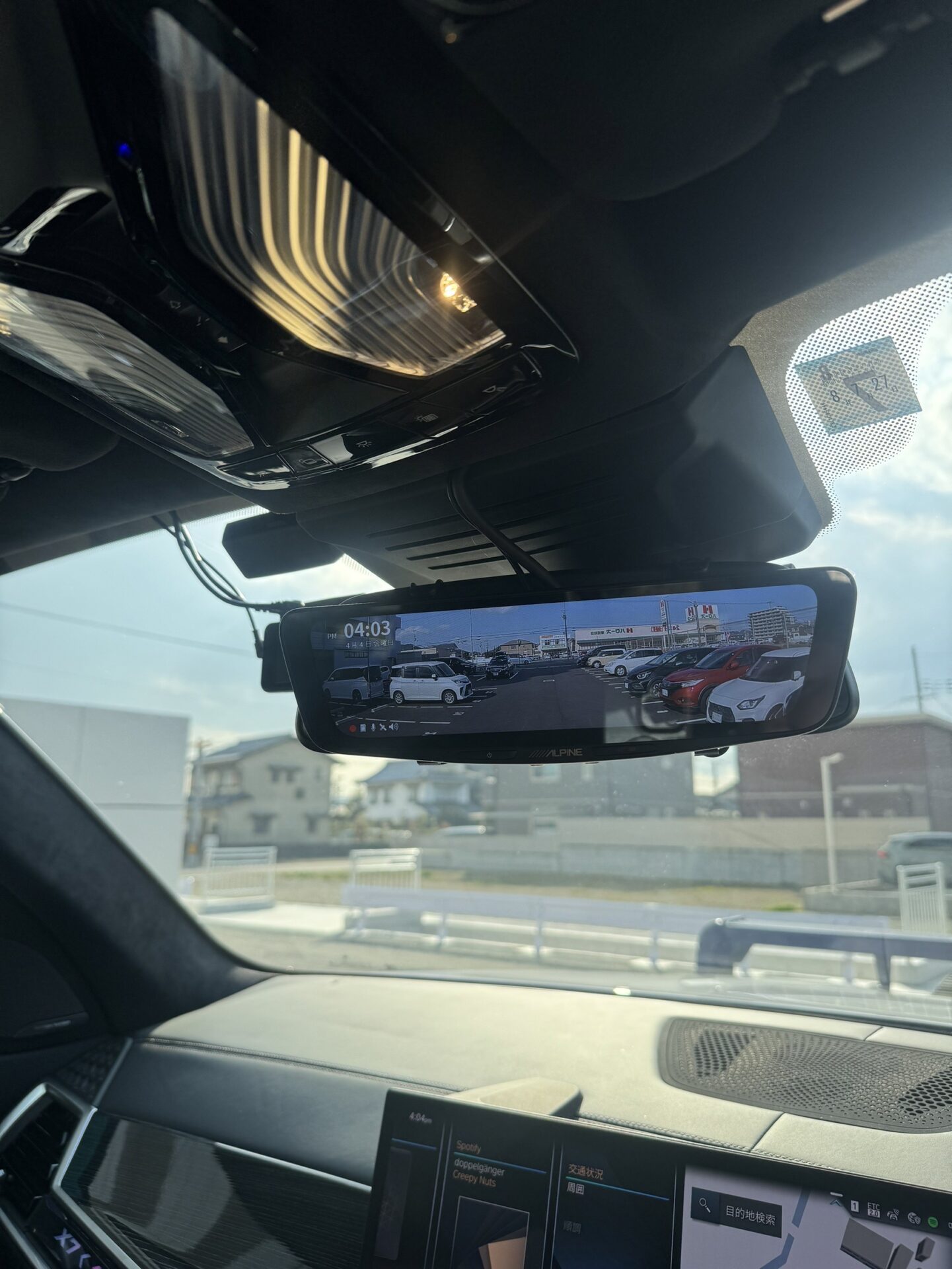 BMW　X7　デジタルインナーミラー取付